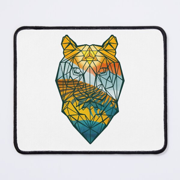 Item preview, Geometric tiger Spiritual Animal Design Dark Background designed and sold by ART-J-JAKE Wear.