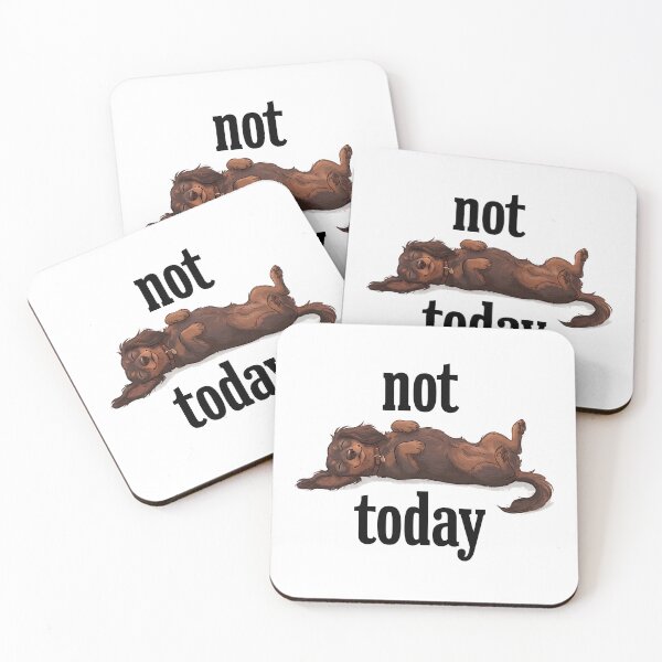 Item preview, Funny Lazy Dog - Not Today - Sleeping Dachshund Illustration designed and sold by HolySausage.