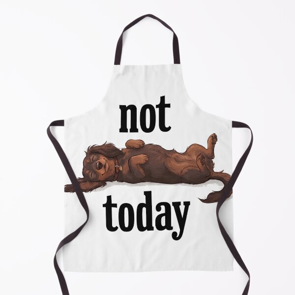 Item preview, Funny Lazy Dog - Not Today - Sleeping Dachshund Illustration designed and sold by HolySausage.