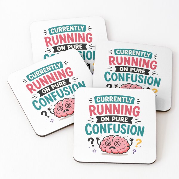 Item preview, Currently Running On Pure Confusion Funny Quote designed and sold by Gift Phrase Studio.