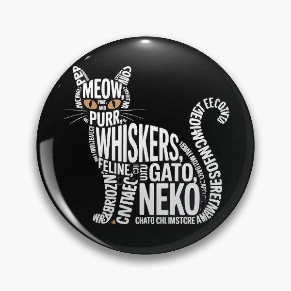 Item preview, Multilingual Cat Typography Silhouette Art Design designed and sold by Common-Standard.