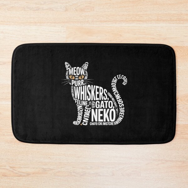 Item preview, Multilingual Cat Typography Silhouette Art Design designed and sold by Common-Standard.