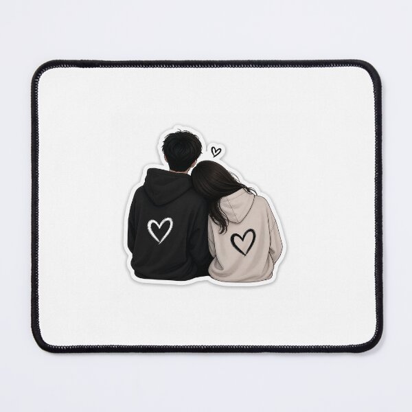 Item preview, Cute Couple Love Hoodie Aesthetic Sticker Romantic Design designed and sold by Ishratparween11.