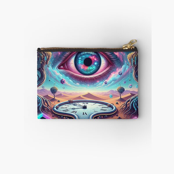 Item preview, Surreal Cosmic Eye Melting Clock Vaporwave Art designed and sold by SholoStudio.