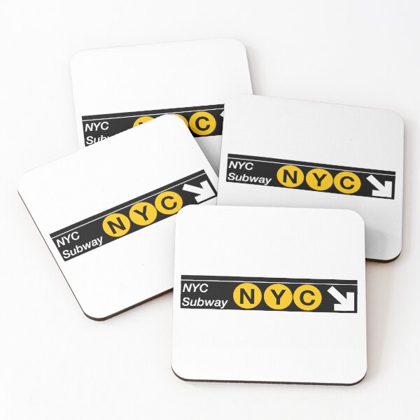 Item preview, NYC Subway Sign Sticker | Postcards from New York collection designed and sold by BellaDesignCo.