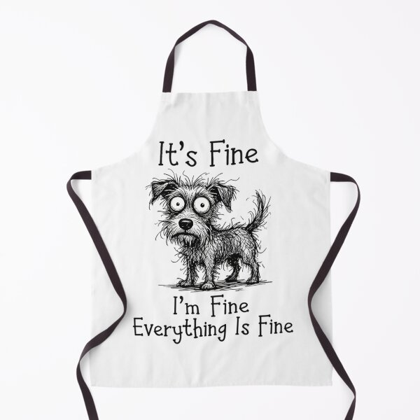 Item preview, Everything Is Fine Scruffy Dog Sketch designed and sold by TerryCoreCraft.