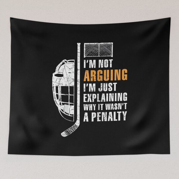 Item preview, Not Arguing Just Explaining Why It was Not A Penalty Hockey Raglan Baseball Tee designed and sold by mkrcsuuh2.