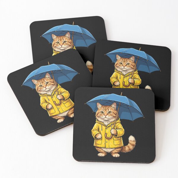 Item preview, Cat with umbrella designed and sold by ReneMM.