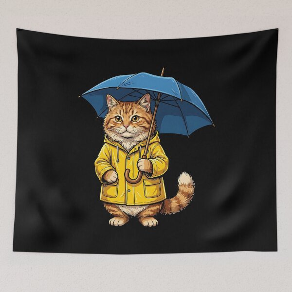 Item preview, Cat with umbrella designed and sold by ReneMM.