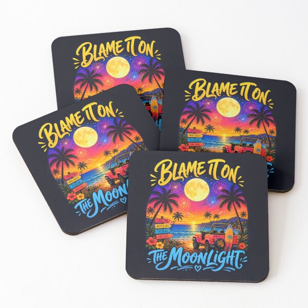 Item preview, Blame it on the moonlight poster design 1 designed and sold by DigitalandPhoto.