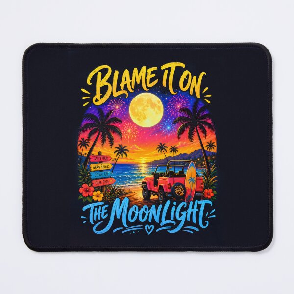 Item preview, Blame it on the moonlight poster design 1 designed and sold by DigitalandPhoto.