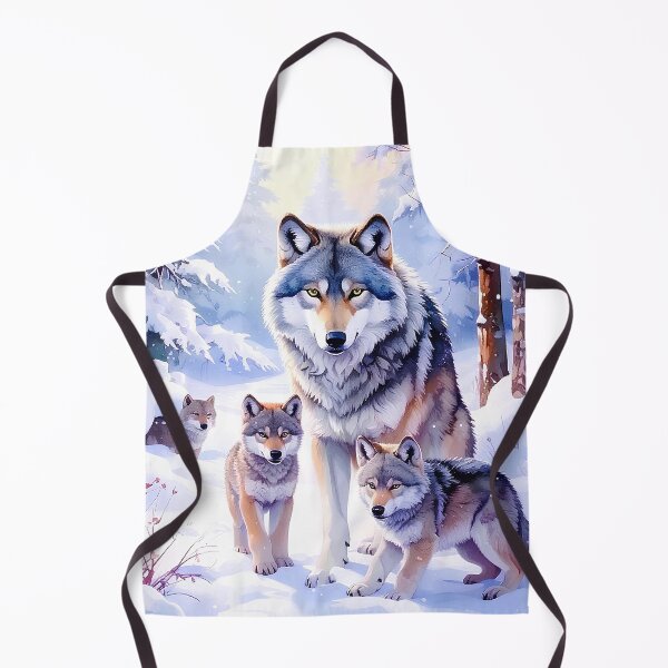 Item preview, Wolf with cubs in snowy forest designed and sold by Creative Visualize.