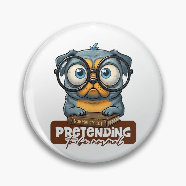 Item preview, Pretending To Be Normal Wide-Eyed Pug Art designed and sold by TerryCoreCraft.