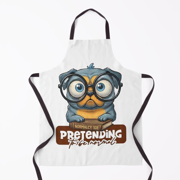 Item preview, Pretending To Be Normal Wide-Eyed Pug Art designed and sold by TerryCoreCraft.
