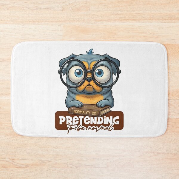 Item preview, Pretending To Be Normal Wide-Eyed Pug Art designed and sold by TerryCoreCraft.