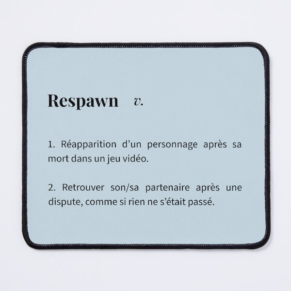 Item preview, Respawn - Couple Humor Definition | Design Dictionary designed and sold by Love&Geek.