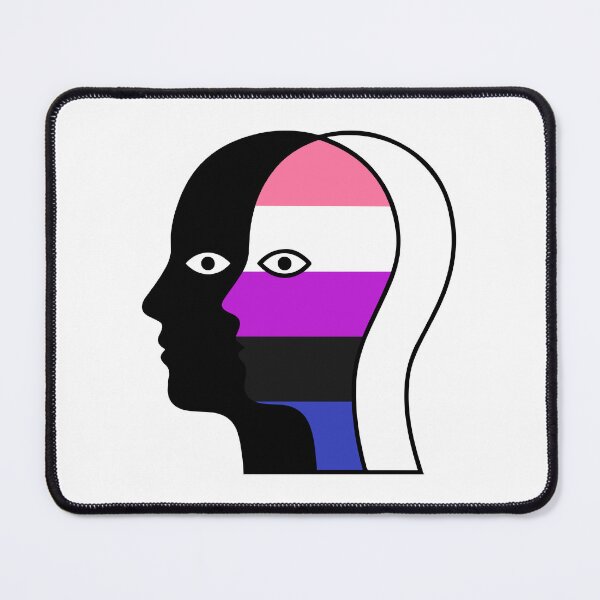 Item preview, Lgbtq Face Overlapping - Minimalist Genderfluid Identity Portrait designed and sold by Cannaxes Studio.