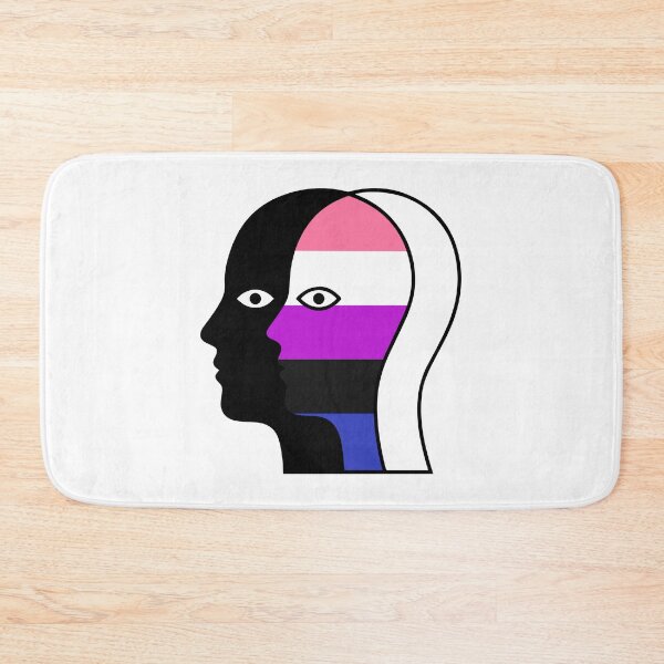 Item preview, Lgbtq Face Overlapping - Minimalist Genderfluid Identity Portrait designed and sold by Cannaxes Studio.