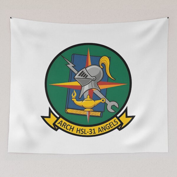 Item preview, Official Heritage Insignia of Helicopter Anti-Submarine Squadron Light Thirty-One (HSL-31) "Arch Angels" designed and sold by CharlieDesings.