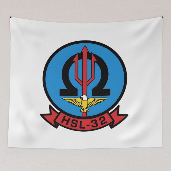 Item preview, Official Heritage Insignia of Helicopter Anti-Submarine Squadron Light Thirty-Two (HSL-32) "Invaders" designed and sold by CharlieDesings.