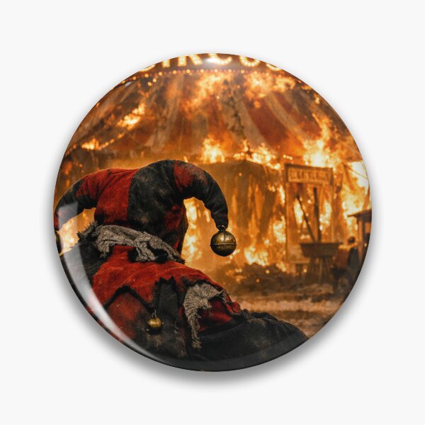 Item preview, Burning Circus Tent with Clown designed and sold by WitchyBotanicaArt.