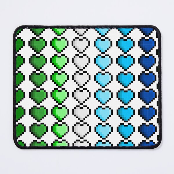 Item preview, Pixel Gay Pride Flag Hearts designed and sold by HarveyHandcraftsandDesigns.