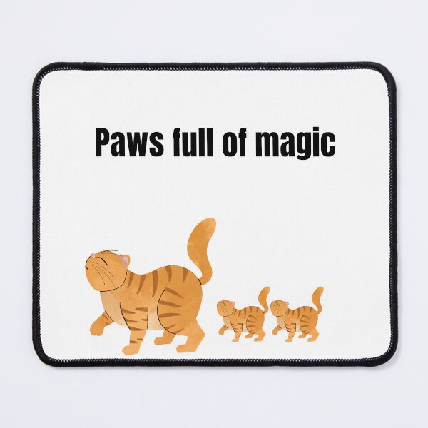 Item preview, Cute Magic Cat and Kittens - Paws Full of Magic Aesthetic Art designed and sold by PeplumiArt.