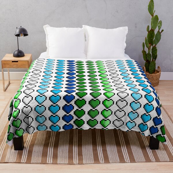 Item preview, Pixel Gay Pride Flag Hearts designed and sold by HarveyHandcraftsandDesigns.
