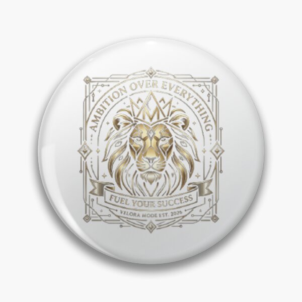 Item preview, Luxury Gold Lion Ambition Over Everything Motivational Emblem designed and sold by veloramode.