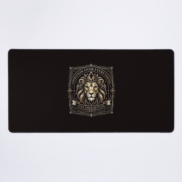 Item preview, Luxury Gold Lion Ambition Over Everything Motivational Emblem designed and sold by veloramode.
