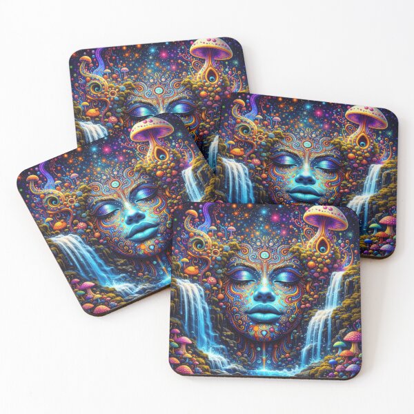 Item preview, Lab Visions 109: Mushroom Waterfall Goddess  designed and sold by The Psychedelic Anarchist.