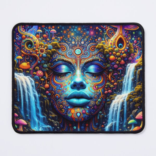 Item preview, Lab Visions 109: Mushroom Waterfall Goddess designed and sold by The Psychedelic Anarchist.
