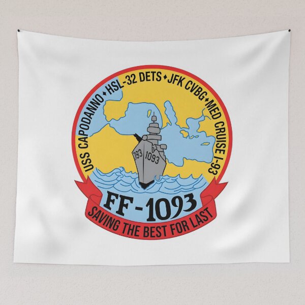 Item preview, Commemorative Deployment Patch for USS Capodanno (FF-1093) Mediterranean Cruise 1993 with HSL-32 Detachments designed and sold by CharlieDesings.