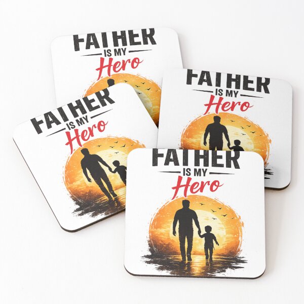 Item preview, Father Son Sticker Gift | Dad Is My Hero | Emotional Father’s Day Design | Family Love Silhouette Art designed and sold by Kannada Ink Studio.