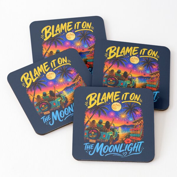 Item preview, Blame it on the moonlight poster design 2 designed and sold by DigitalandPhoto.