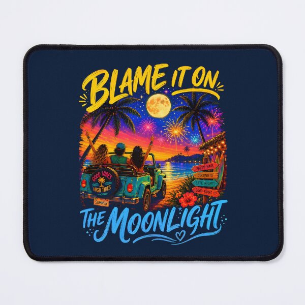 Item preview, Blame it on the moonlight poster design 2 designed and sold by DigitalandPhoto.