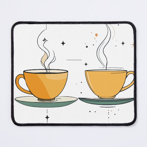 Item preview, Modern Minimalist Coffee Cups Duo Aesthetic Wall Art designed and sold by BestChoiceService.