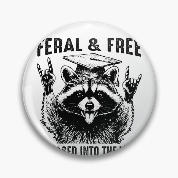 Item preview, Feral And Free Class Of 2026 Released Into The Wild Graduation Raccoon designed and sold by gunaone-design.