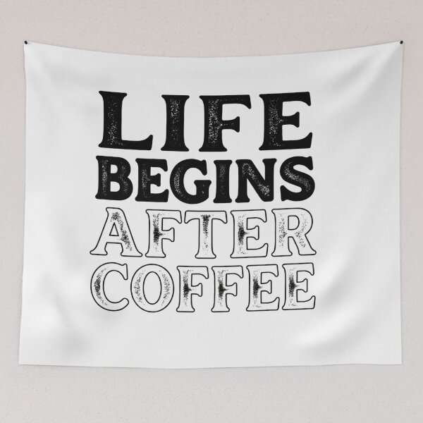 Item preview, Life Begins After Coffee Vintage Typography designed and sold by TerryCoreCraft.