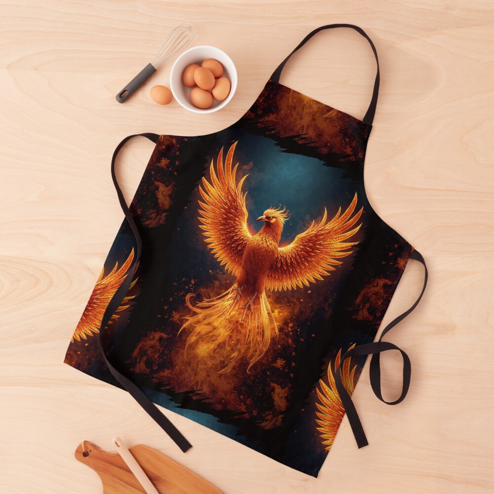 Fiery Phoenix Rising: One Design, On Everything — Apron