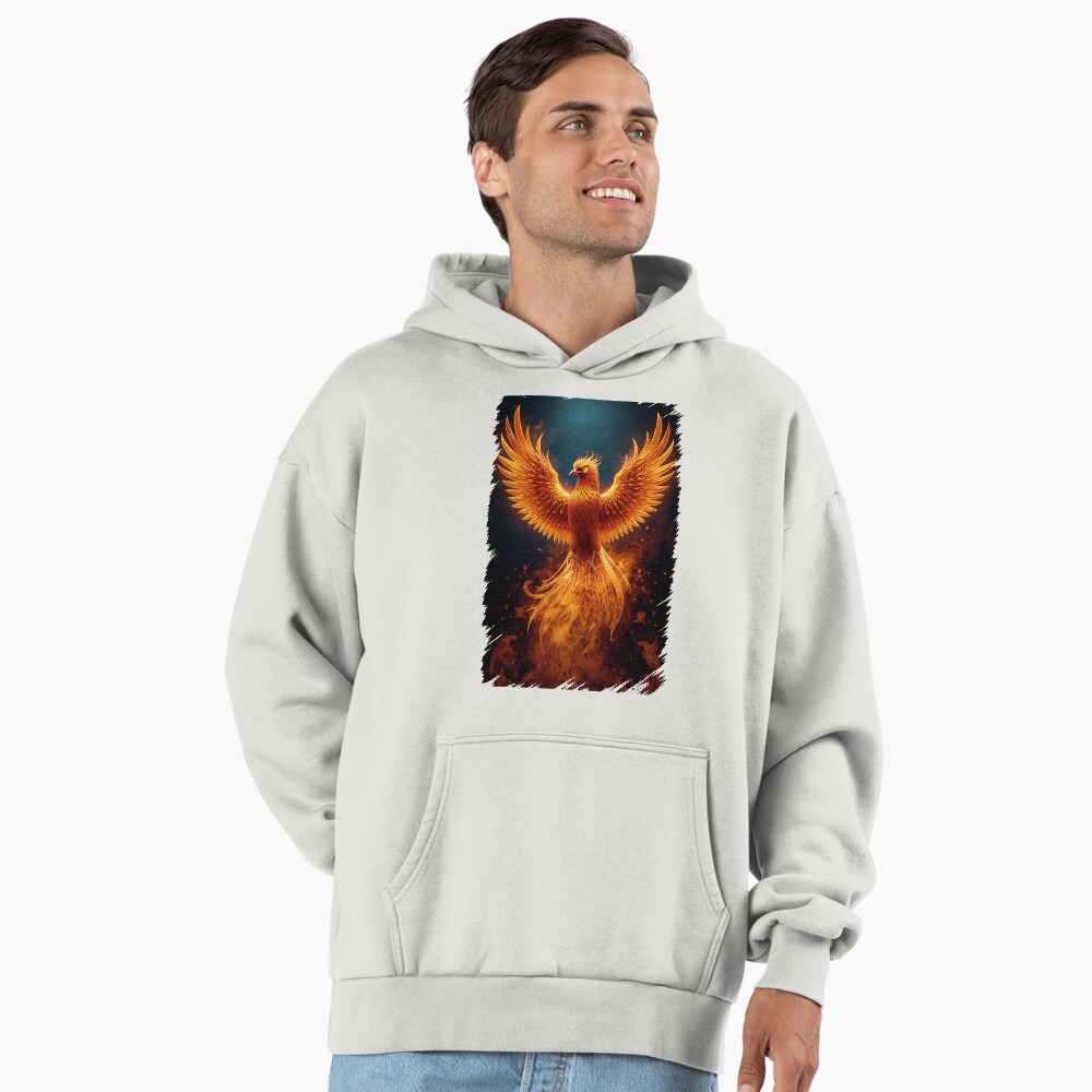 Fiery Phoenix Rising: One Design, On Everything — Premium Hoodie