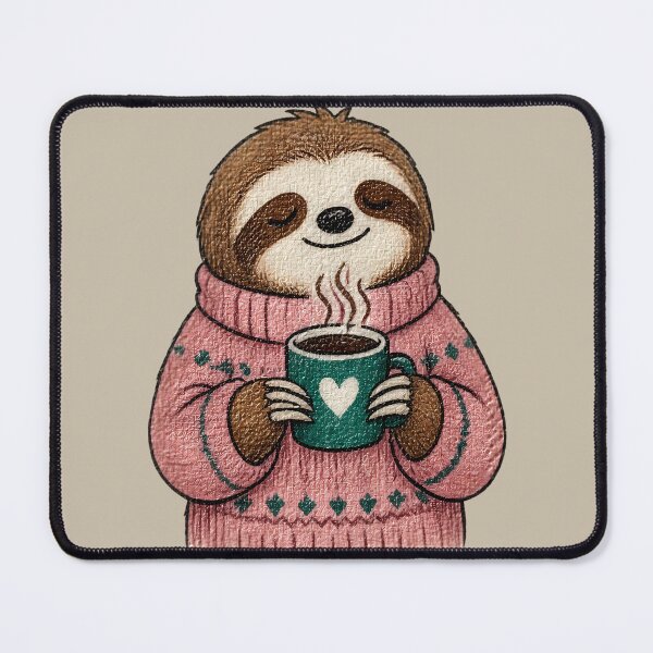 Item preview, Cozy Sloth Coffee Lover Winter Aesthetic Design designed and sold by ArtdesignsA.
