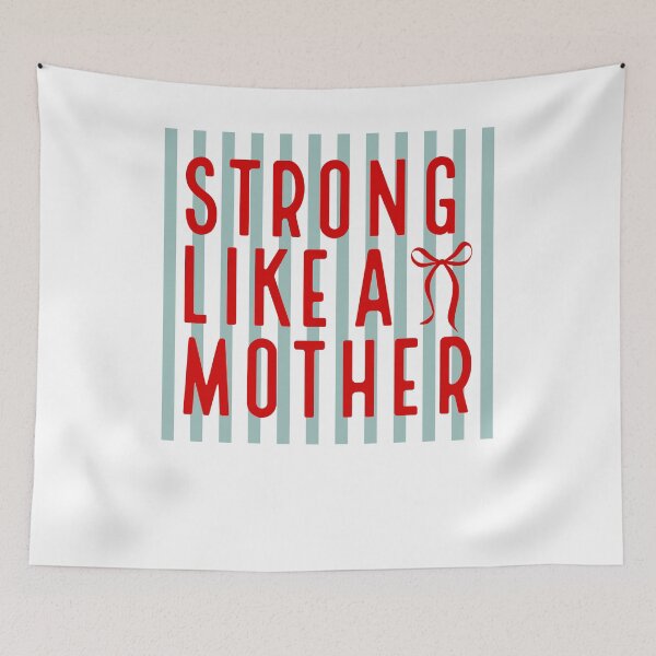 Item preview, Strong Like A Mother Red Varsity designed and sold by krystalRomanart.