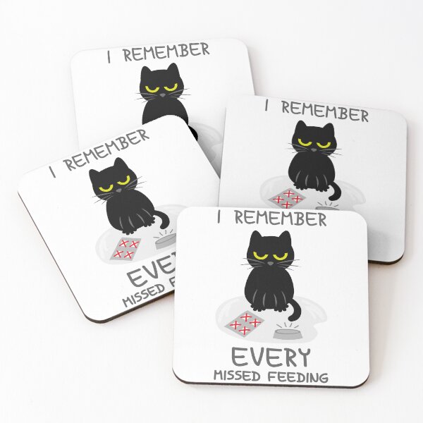 Item preview, Angry Black Cat - I Remember Every Missed Feeding designed and sold by fishdesigns.