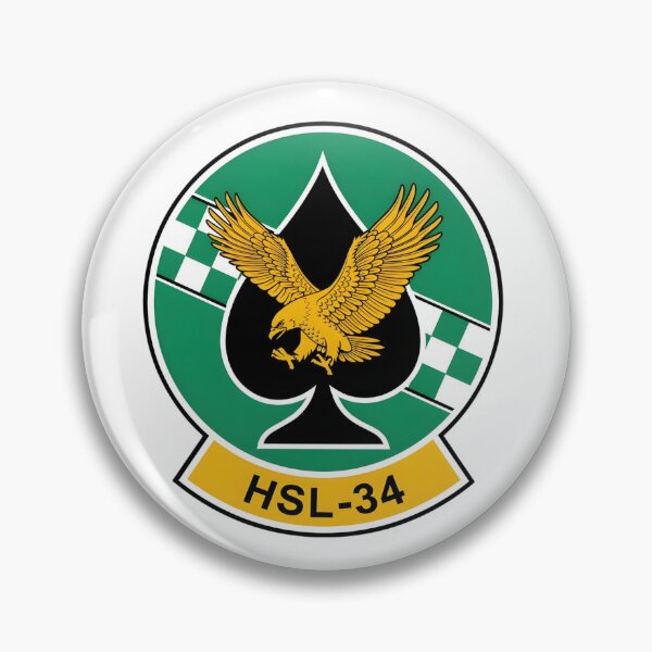 Item preview, Official Heritage Insignia of Helicopter Anti-Submarine Squadron Light Thirty-Four (HSL-34) "Greencheckers" designed and sold by CharlieDesings.