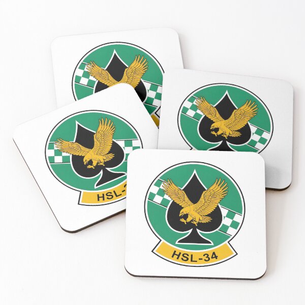 Item preview, Official Heritage Insignia of Helicopter Anti-Submarine Squadron Light Thirty-Four (HSL-34) "Greencheckers" designed and sold by CharlieDesings.