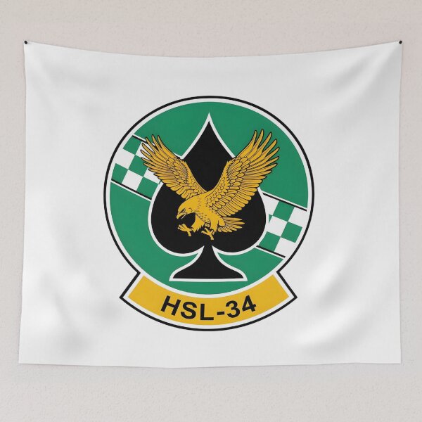 Item preview, Official Heritage Insignia of Helicopter Anti-Submarine Squadron Light Thirty-Four (HSL-34) "Greencheckers" designed and sold by CharlieDesings.