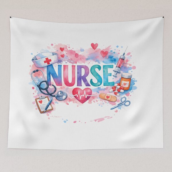 Item preview, Vibrant Watercolor Nurse Medical Life Art designed and sold by TerryCoreCraft.