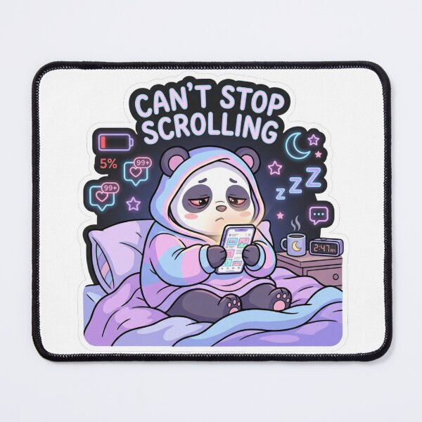 Item preview, Can’t Stop Scrolling Late Night Mood designed and sold by PixoNest.