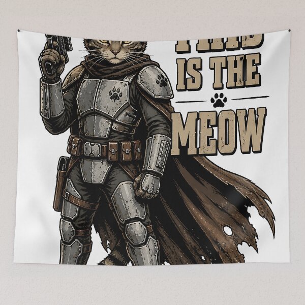 Item preview, Gato Guerrero Cazarrecompensas Sci-Fi This Is The Meow designed and sold by LumePrint.